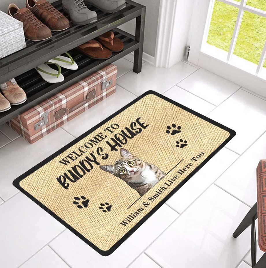 Custom Pet Photo Doormat Funny Welcome Doormat Personalized Face Decor Door Mat With Name Gift For Cute Pet Lovers Housewarming Gift